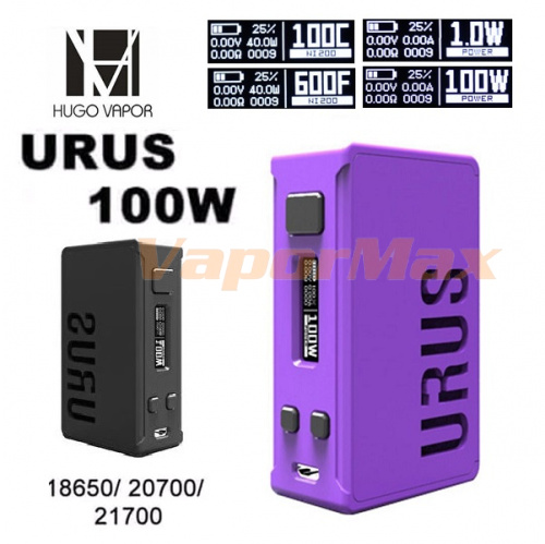 Hugo Vapor URUS 100W Black TC Mod фото 4