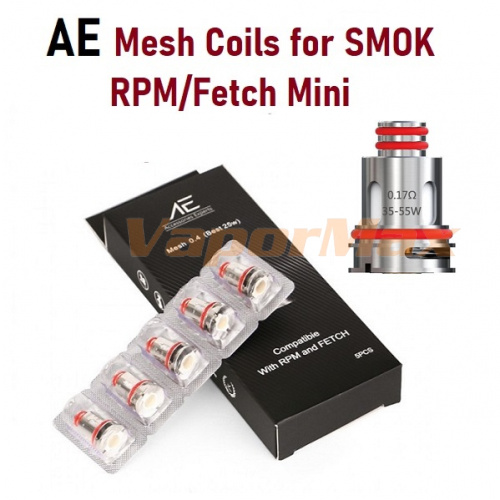 AE Mesh Coils for SMOK RPM/Fetch Mini AE Mesh Coils for SMOK RPM/Fetch Mini