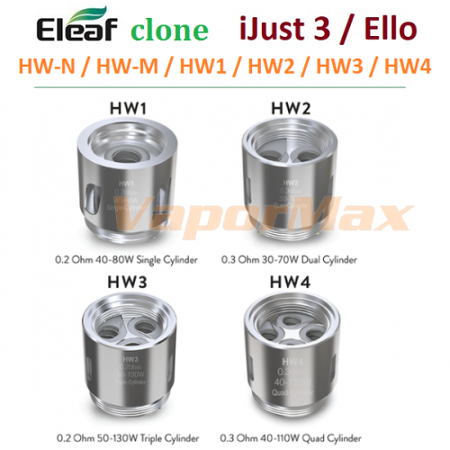 Сменный испаритель Eleaf HW (XFKM) (iJust 3, ELLO, iJust Nexgen) фото 2
