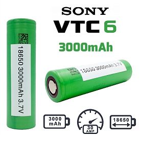 купить Аккумулятор Sony VTC6 3000 мАч (30А) в Москве, Vape, Вейп, Электронные сигареты, Жидкости Аккумулятор Sony VTC6 3000 мАч (30А) купить в Москве, Vape, Вейп, Электронные сигареты, Жидкости