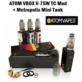 ATOM VBOX V-75W TC Mod  + Metropolis Mini Tank