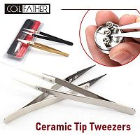 Пинцет с керамическими накладками Coil Father купить в Москве, Vape, Вейп, Электронные сигареты, Жидкости