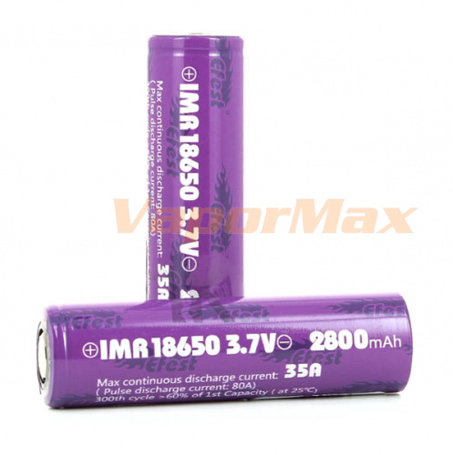 Аккумулятор Efest IMR 18650 2800mAh (35A) купить в Москве, Vape, Вейп, Электронные сигареты, Жидкости фото 3