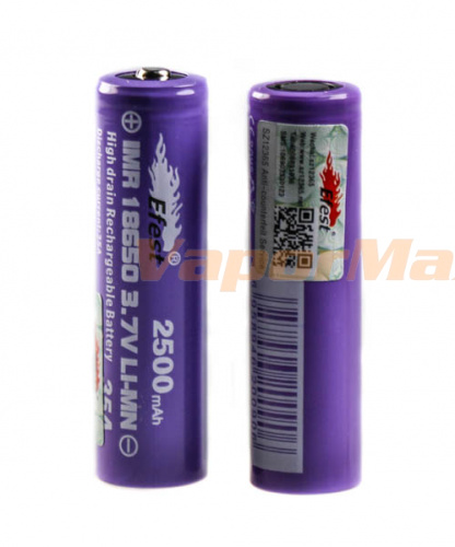Аккумулятор Efest IMR 18650 2500mAh (35A) фото 3 Аккумулятор Efest IMR 18650 2500mAh (35A) фото 3