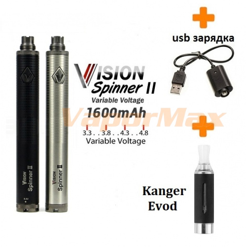 Spiner V2 1600, Kanger Evod, USB.