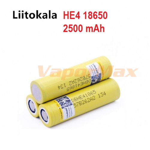 Аккумулятор Litokala 18650 HE4 2500mAh купить в Москве, Vape, Вейп, Электронные сигареты, Жидкости