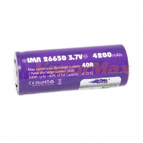 Аккумулятор Efest IMR 26650 IMR Efest 4200mAh (40A) купить в Москве, Vape, Вейп, Электронные сигареты, Жидкости