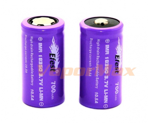 Аккумулятор Efest IMR 18350 3.7V 700mAh (10.5А)