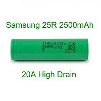 Аккумулятор Samsung 18650 INR-25R 2500mah (20А) купить в Москве, Vape, Вейп, Электронные сигареты, Жидкости